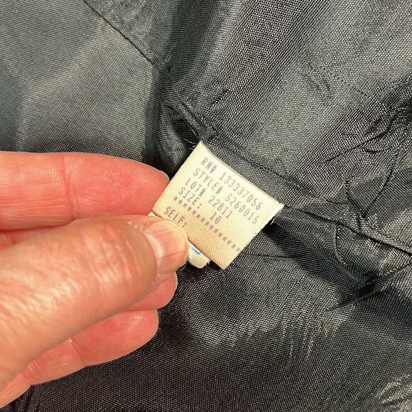 Vintage Gruppo Americano black wool blend black zip up collared fitted blazer 10 - Picture 6 of 12